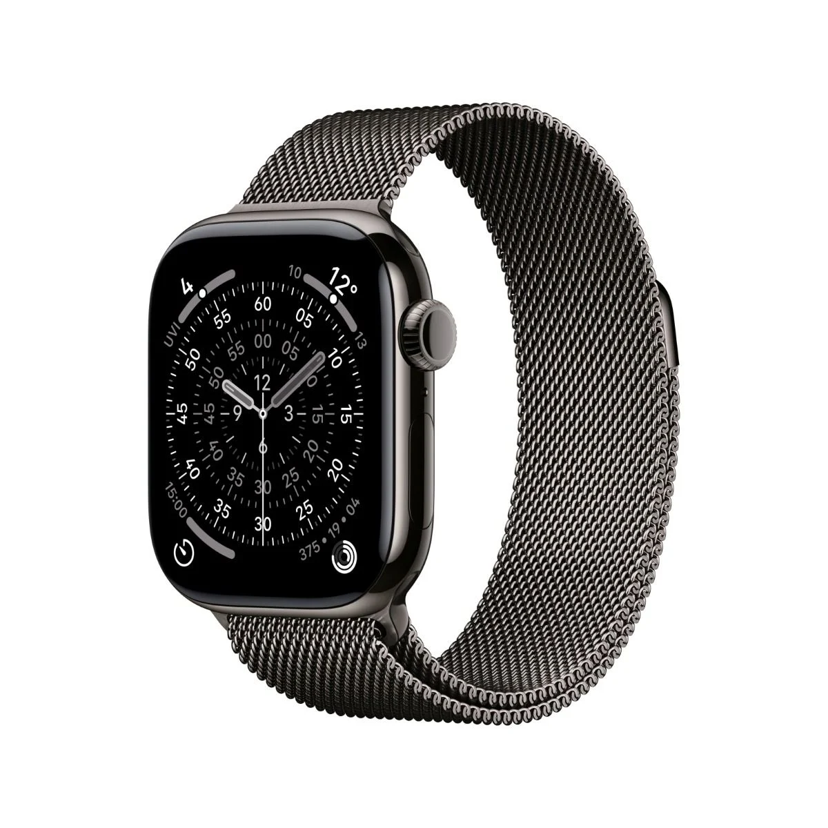 Apple Watch Series 11 Slate Titanium Case with Slate Milanese Loop