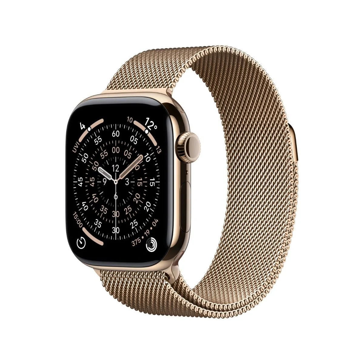 Apple Watch Series 11 Gold Titanium Case with Gold Milanese Loop